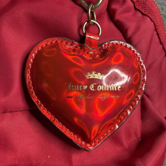 Juicy Couture Backpack Mini Red Heart Hardware Pockets Y2K Cyber